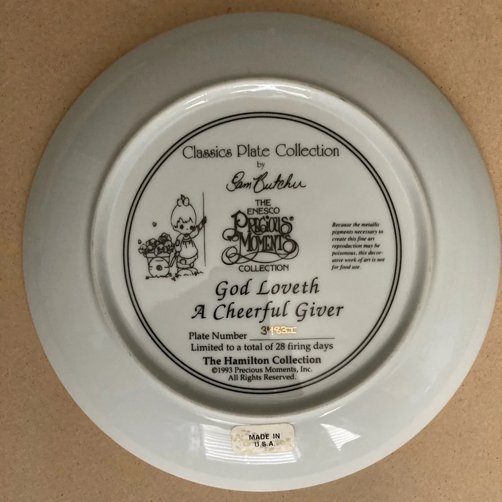 Precious moments display plate - Picture 8 of 11